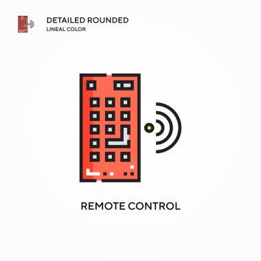 Uzaktan kumanda vektör simgesi. Modern vektör illüstrasyon kavramları. Düzenlemesi ve kişiselleştirmesi kolay.