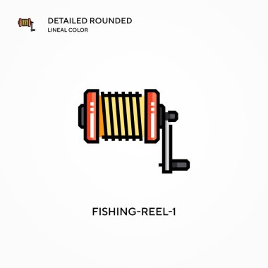 Olta makarası-1 vektör simgesi. Modern vektör illüstrasyon kavramları. Düzenlemesi ve kişiselleştirmesi kolay.