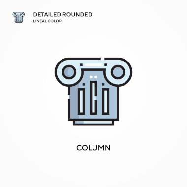 Sütun vektör simgesi. Modern vektör illüstrasyon kavramları. Düzenlemesi ve kişiselleştirmesi kolay.