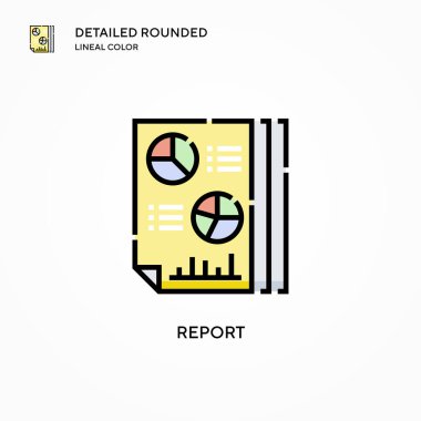 Vektör simgesini rapor et. Modern vektör illüstrasyon kavramları. Düzenlemesi ve kişiselleştirmesi kolay.