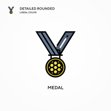 Madalya vektör simgesi. Modern vektör illüstrasyon kavramları. Düzenlemesi ve kişiselleştirmesi kolay.