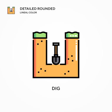 Vektör simgesini kaz. Modern vektör illüstrasyon kavramları. Düzenlemesi ve kişiselleştirmesi kolay.