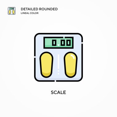 Vektör simgesini ölçekle. Modern vektör illüstrasyon kavramları. Düzenlemesi ve kişiselleştirmesi kolay.
