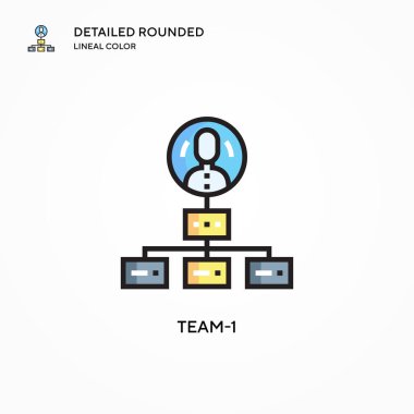Takım-1 vektör simgesi. Modern vektör illüstrasyon kavramları. Düzenlemesi ve kişiselleştirmesi kolay.