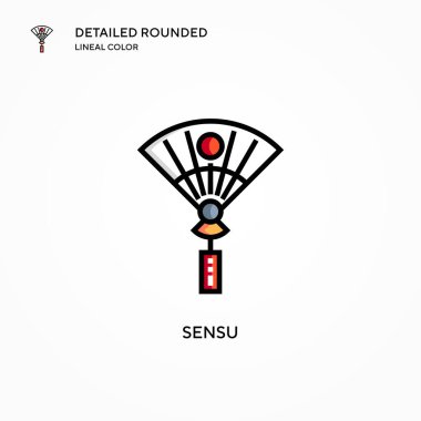 Sensu vektör simgesi. Modern vektör illüstrasyon kavramları. Düzenlemesi ve kişiselleştirmesi kolay.