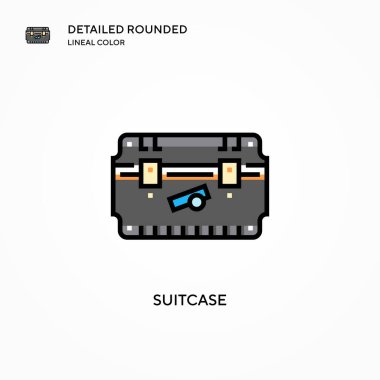 Çanta vektör simgesi. Modern vektör illüstrasyon kavramları. Düzenlemesi ve kişiselleştirmesi kolay.