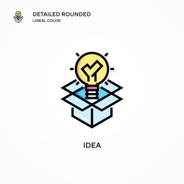 Fikir vektör simgesi. Modern vektör illüstrasyon kavramları. Düzenlemesi ve kişiselleştirmesi kolay.