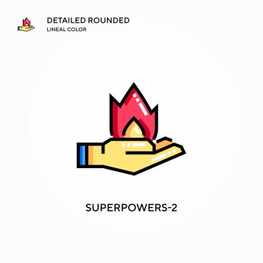 Süper güç-2 vektör simgesi. Modern vektör illüstrasyon kavramları. Düzenlemesi ve kişiselleştirmesi kolay.