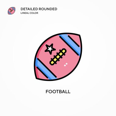 Futbol vektör simgesi. Modern vektör illüstrasyon kavramları. Düzenlemesi ve kişiselleştirmesi kolay.