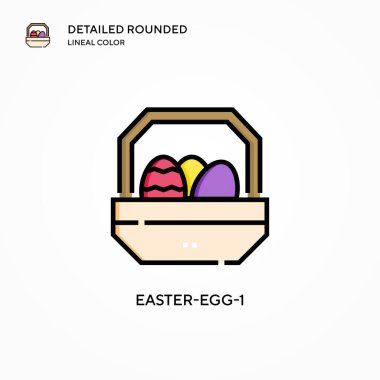 Paskalya yumurtası-1 vektör ikonu. Modern vektör illüstrasyon kavramları. Düzenlemesi ve kişiselleştirmesi kolay.