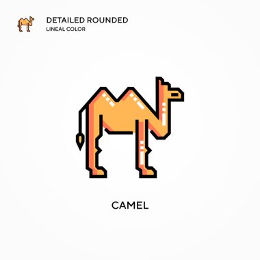 Deve vektör simgesi. Modern vektör illüstrasyon kavramları. Düzenlemesi ve kişiselleştirmesi kolay.
