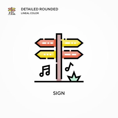 Vektör simgesini imzala. Modern vektör illüstrasyon kavramları. Düzenlemesi ve kişiselleştirmesi kolay.