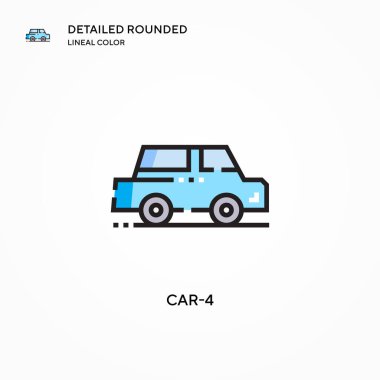 Araç-4 vektör simgesi. Modern vektör illüstrasyon kavramları. Düzenlemesi ve kişiselleştirmesi kolay.