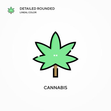 Kenevir vektör simgesi. Modern vektör illüstrasyon kavramları. Düzenlemesi ve kişiselleştirmesi kolay.