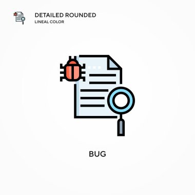 Böcek vektör simgesi. Modern vektör illüstrasyon kavramları. Düzenlemesi ve kişiselleştirmesi kolay.