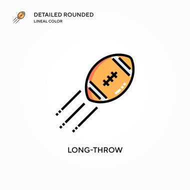 Uzun fırlatma vektör simgesi. Modern vektör illüstrasyon kavramları. Düzenlemesi ve kişiselleştirmesi kolay.