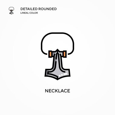 Kolye vektör simgesi. Modern vektör illüstrasyon kavramları. Düzenlemesi ve kişiselleştirmesi kolay.