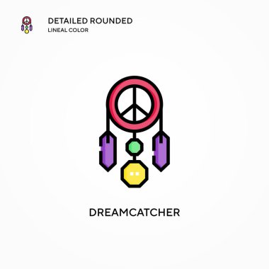Rüya Avcısı vektör simgesi. Modern vektör illüstrasyon kavramları. Düzenlemesi ve kişiselleştirmesi kolay.