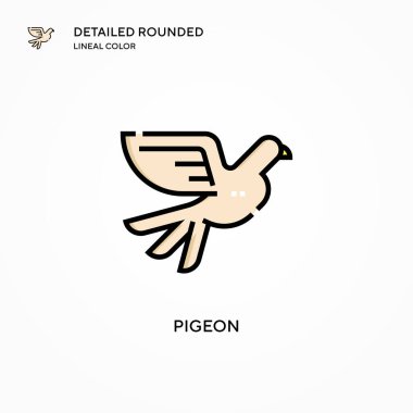 Güvercin vektör ikonu. Modern vektör illüstrasyon kavramları. Düzenlemesi ve kişiselleştirmesi kolay.
