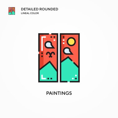 Boyama vektör simgesi. Modern vektör illüstrasyon kavramları. Düzenlemesi ve kişiselleştirmesi kolay.