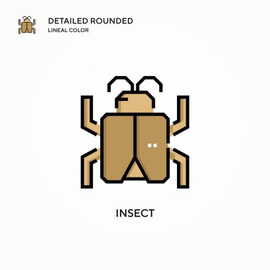 Böcek vektör simgesi. Modern vektör illüstrasyon kavramları. Düzenlemesi ve kişiselleştirmesi kolay.