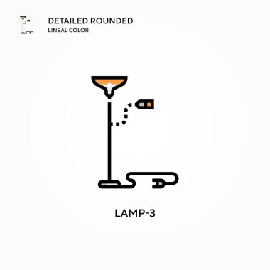 Lamba-3 vektör simgesi. Modern vektör illüstrasyon kavramları. Düzenlemesi ve kişiselleştirmesi kolay.