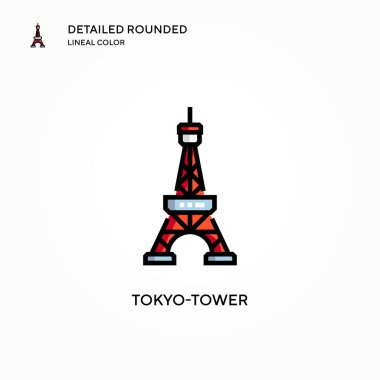 Tokyo-kule vektör simgesi. Modern vektör illüstrasyon kavramları. Düzenlemesi ve kişiselleştirmesi kolay.