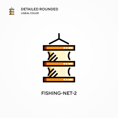 Balık- ağ-2 vektör simgesi. Modern vektör illüstrasyon kavramları. Düzenlemesi ve kişiselleştirmesi kolay.