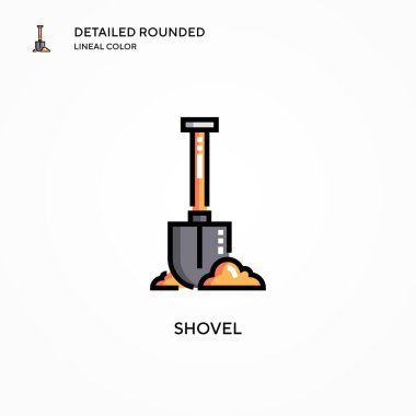 Kürek vektör simgesi. Modern vektör illüstrasyon kavramları. Düzenlemesi ve kişiselleştirmesi kolay.