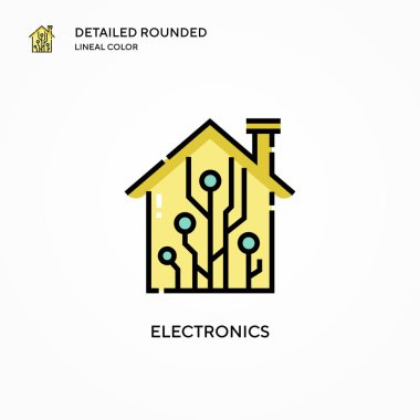 Elektronik vektör simgesi. Modern vektör illüstrasyon kavramları. Düzenlemesi ve kişiselleştirmesi kolay.