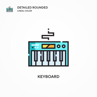 Klavye vektör simgesi. Modern vektör illüstrasyon kavramları. Düzenlemesi ve kişiselleştirmesi kolay.