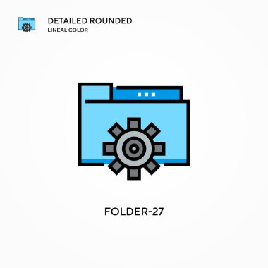 Dizin-27 vektör simgesi. Modern vektör illüstrasyon kavramları. Düzenlemesi ve kişiselleştirmesi kolay.