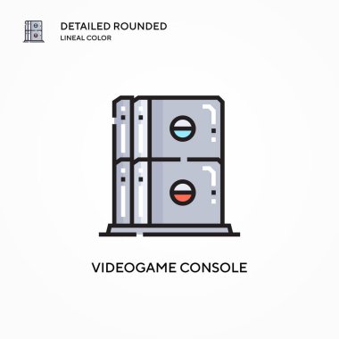 Video oyunu konsol vektör simgesi. Modern vektör illüstrasyon kavramları. Düzenlemesi ve kişiselleştirmesi kolay.