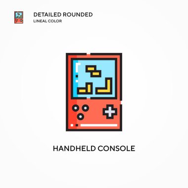 El bilgisayarı konsol vektör simgesi. Modern vektör illüstrasyon kavramları. Düzenlemesi ve kişiselleştirmesi kolay.