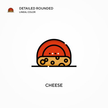 Peynir vektör simgesi. Modern vektör illüstrasyon kavramları. Düzenlemesi ve kişiselleştirmesi kolay.