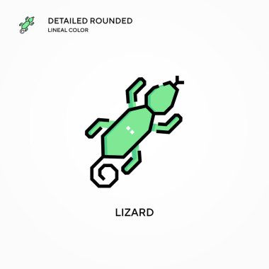 Kertenkele vektör simgesi. Modern vektör illüstrasyon kavramları. Düzenlemesi ve kişiselleştirmesi kolay.