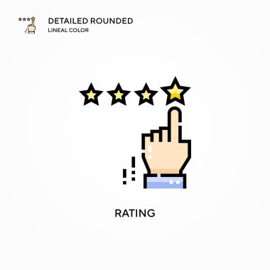 Beğeni vektörü simgesi. Modern vektör illüstrasyon kavramları. Düzenlemesi ve kişiselleştirmesi kolay.