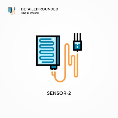 Sensör-2 vektör simgesi. Modern vektör illüstrasyon kavramları. Düzenlemesi ve kişiselleştirmesi kolay.