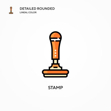 Pul vektör simgesi. Modern vektör illüstrasyon kavramları. Düzenlemesi ve kişiselleştirmesi kolay.