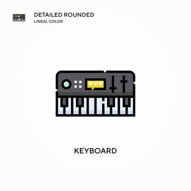 Klavye vektör simgesi. Modern vektör illüstrasyon kavramları. Düzenlemesi ve kişiselleştirmesi kolay.