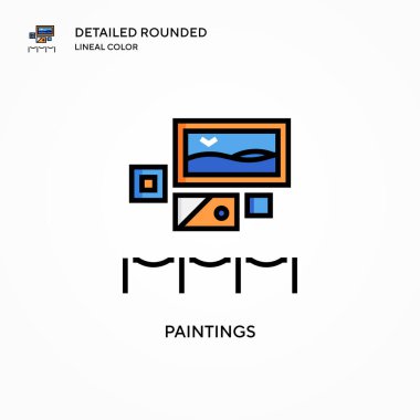 Boyama vektör simgesi. Modern vektör illüstrasyon kavramları. Düzenlemesi ve kişiselleştirmesi kolay.