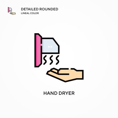 El kurutma vektör simgesi. Modern vektör illüstrasyon kavramları. Düzenlemesi ve kişiselleştirmesi kolay.