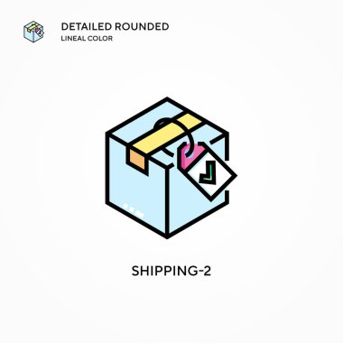 Gemi-2 vektör simgesi. Modern vektör illüstrasyon kavramları. Düzenlemesi ve kişiselleştirmesi kolay.