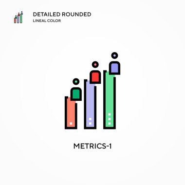 Ölçü-1 vektör simgesi. Modern vektör illüstrasyon kavramları. Düzenlemesi ve kişiselleştirmesi kolay.