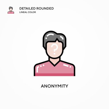 Bilinmezlik vektör simgesi. Modern vektör illüstrasyon kavramları. Düzenlemesi ve kişiselleştirmesi kolay.