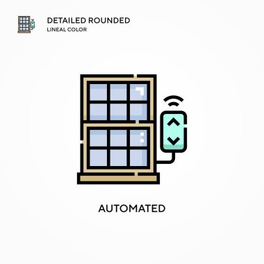 Otomatik vektör simgesi. Modern vektör illüstrasyon kavramları. Düzenlemesi ve kişiselleştirmesi kolay.