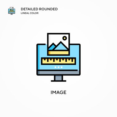 Resim vektör simgesi. Modern vektör illüstrasyon kavramları. Düzenlemesi ve kişiselleştirmesi kolay.