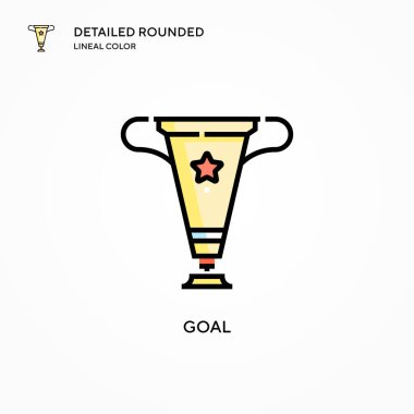 Hedef vektör simgesi. Modern vektör illüstrasyon kavramları. Düzenlemesi ve kişiselleştirmesi kolay.