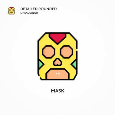 Maske vektör simgesi. Modern vektör illüstrasyon kavramları. Düzenlemesi ve kişiselleştirmesi kolay.