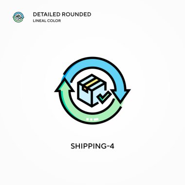 Gemi-4 vektör simgesi. Modern vektör illüstrasyon kavramları. Düzenlemesi ve kişiselleştirmesi kolay.